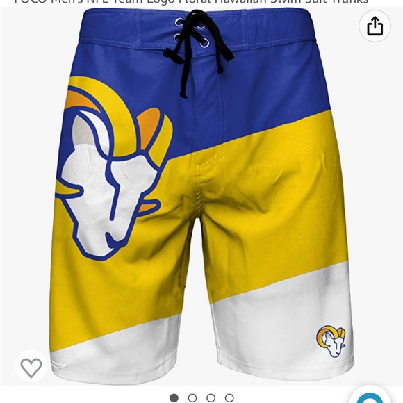 NWT NFL LA Rams Swim Trunks - Picture 2 of 8